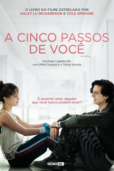 Capa do livro A Cinco Passos de Você, lançado pelo selo Globo Alt