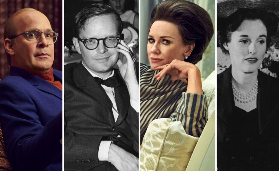 Na nova série "Feud: Capote Vs. The Swans", os espectadores são transportados para a época glamorosa dos anos 1950 e 1960, quando Truman Capote, um renomado escritor, e as deslumbrantes Swans dominavam a sociedade de Nova York. O elenco da série, liderado por Tom Hollander como Truman Capote e Naomi Watts como Babe Paley, foi cuidadosamente selecionado para retratar esses ícones da vida real. Mas, como esses atores se comparam às pessoas reais nas quais se baseiam? Vamos dar uma olhada. Astros de 'Feud: Capote Vs. The Swans' em relação a seus correspondentes reais: Como eles se comparam? (FOTOS)