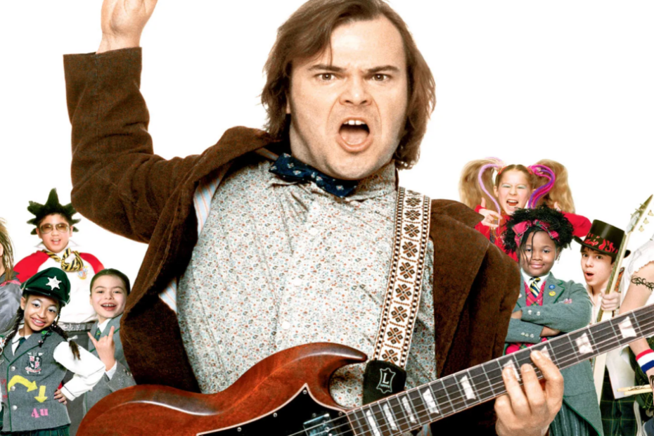 Jack Black prontinho para fazer Escola de Rock 2