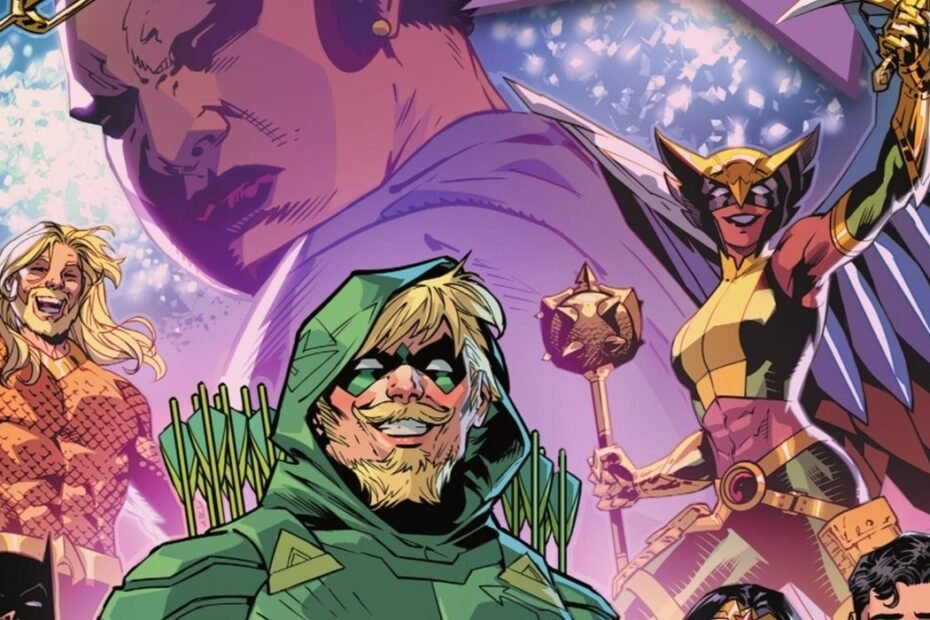 Green Arrow mostra sua liderança ao enfrentar a Liga da Justiça