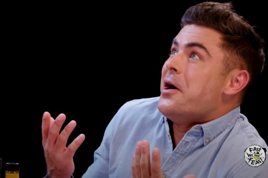 Zac Efron grava uma falsa entrevista picante para novo filme