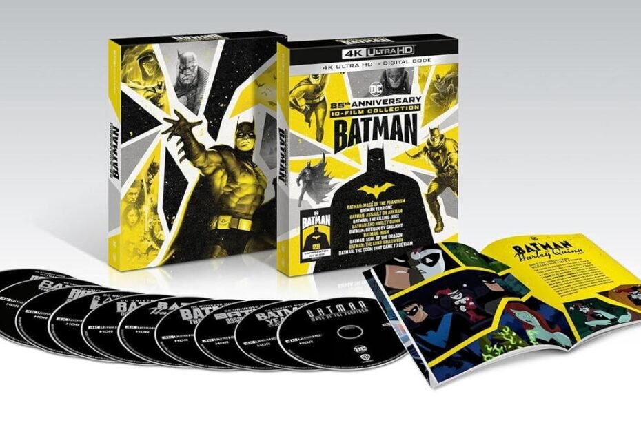 Box set em Blu-ray 4K celebra os 85 anos do Batman com 10 filmes animados.