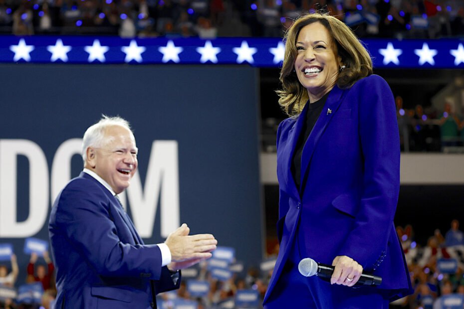 Kamala Harris e Tim Walz farão primeira entrevista conjunta na CNN como candidatos democratas à presidência e vice-presidência.