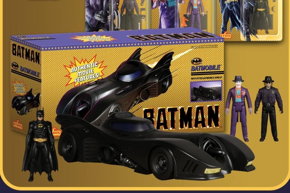 Coleção Batman 1989 da Mezco com Figuras e Batmóvel