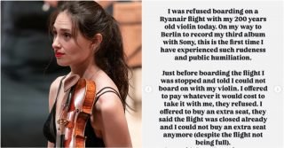 Ryanair impede violinista de embarcar e gera revolta nas redes