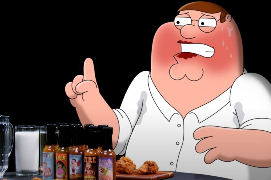 Peter Griffin brilha em icônica estreia no Hot Ones