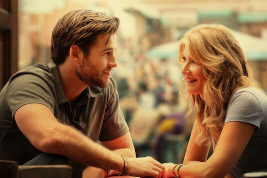 Romance inesperado: Laura Dern e Liam Hemsworth em Lonely Planet