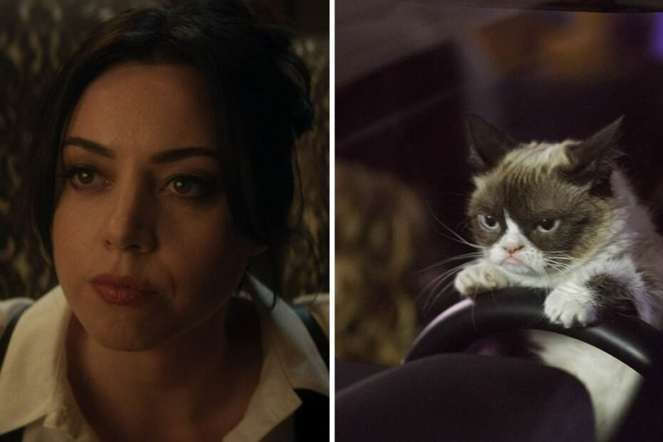 Aubrey Plaza: do humor ao felino em Grumpy Cat no Natal