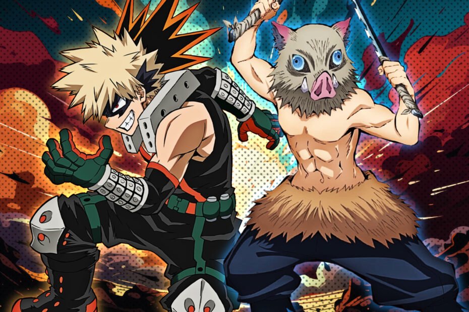 Heróis em Batalha: O Encontro Épico de MHA e Demon Slayer