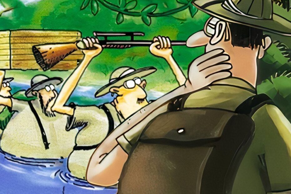 Exploradores do Far Side que deviam ter ficado em casa