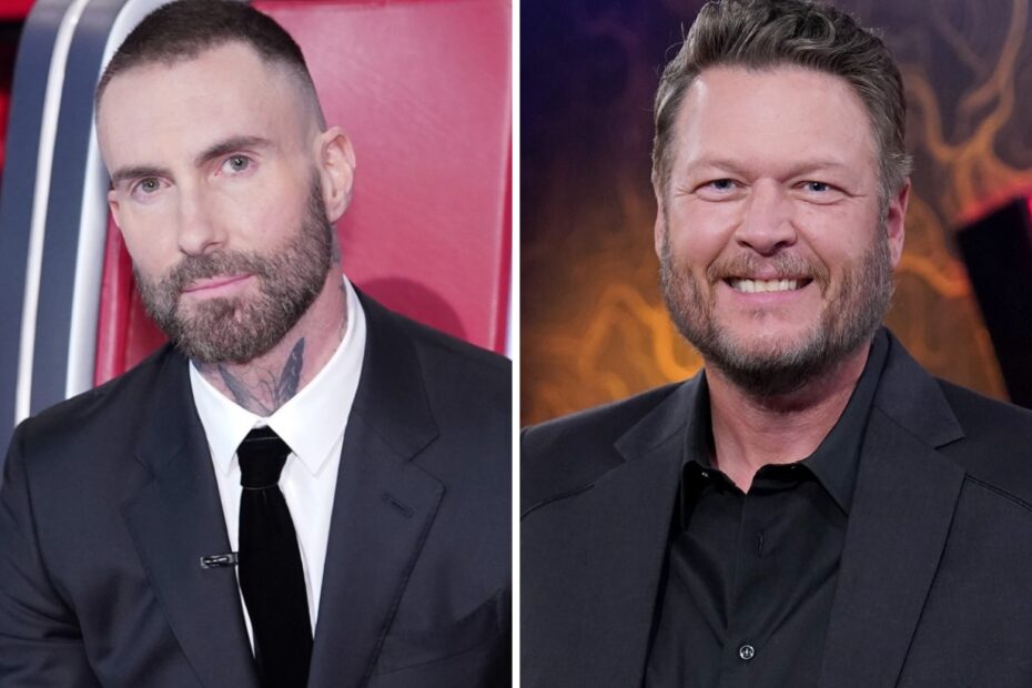 **Adam Levine Brinca com o Retorno de Blake Shelton ao Painel de Coaches de The Voice** "Adam Levine e Blake Shelton: A Rivalidade que Volta ao Palco!"