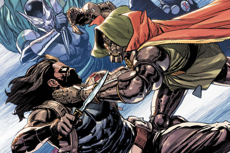 **Thunderbolts: O Conflito com Doctor Doom** Bucky e os Thunderbolts enfrentam Doom antes dos Vingadores